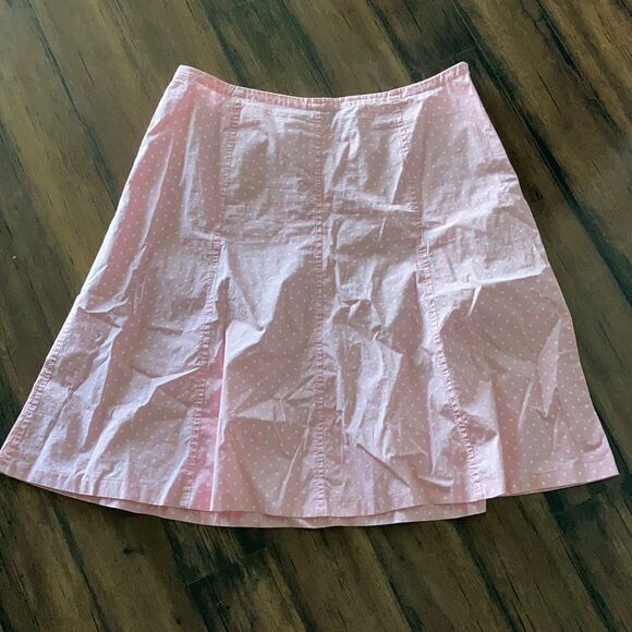 Lands’ End Light Pink and White Polkadot Skirt Size 18 - cute and unique ⭐️ - Picture 3 of 9